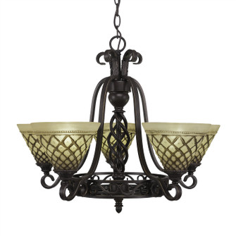 Elegante Five Light Chandeliers in Dark Granite (200|865-DG-7185)