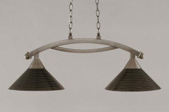 Bow Two Light Island Bar in Brushed Nickel (200|872-BN-442)