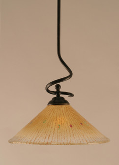 Capri One Light Stem Pendant in Dark Granite (200|900-DG-710)