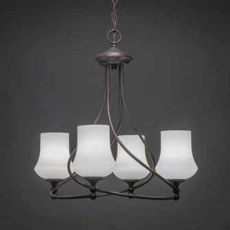 Capri Four Light Chandelier in Dark Granite (200|904-DG-681)