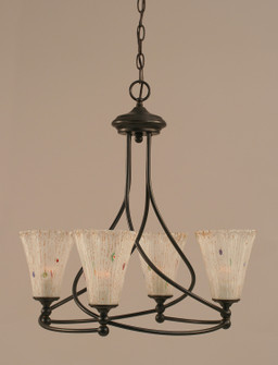 Capri Four Light Chandelier in Dark Granite (200|904-DG-721)