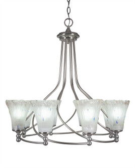 Capri Eight Light Chandelier in Brushed Nickel (200|908-BN-721)