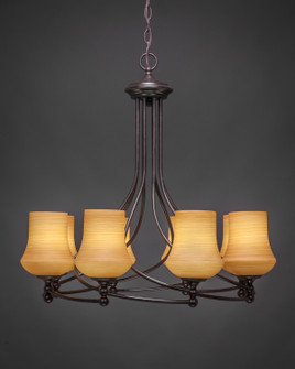 Capri Eight Light Chandelier in Dark Granite (200|908-DG-680)