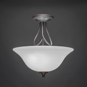 Capri Three Light Semi Flush in Dark Granite (200|909-DG-612)