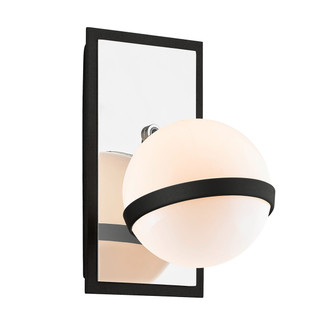 Ace One Light Wall Sconce in Carbide Blk With Polished Nickel Accents (67|B7161)