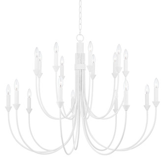 Cate 18 Light Chandelier in Gesso White (67|F1018-GSW)