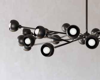 Colt 24 Light Chandelier in Soft Black (67|F7424-SBK)