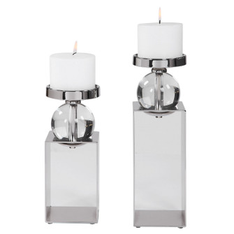 Lucian Candleholders, Set/2 in Polished Nickel (52|17561)
