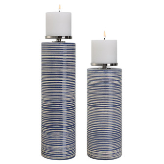 Montauk Candleholders, S/2 in Polished Nickel (52|17998)