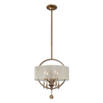 Alenya Four Light Pendant in Burnished Gold Metal (52|21962)