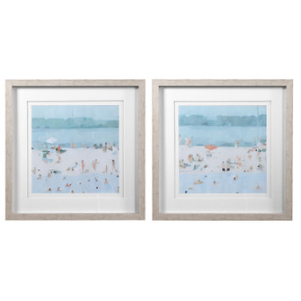 Sea Framed Prints, Set/2 in Light Driftwood (52|33695)