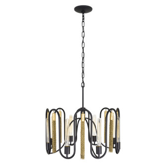 Darden Eight Light Pendant in Matte Black/Painted Chrome (137|354P08MBCH)