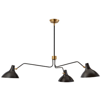 Charlton Three Light Chandelier in Black (268|ARN 5006BLK)