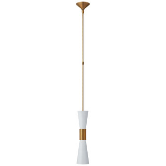 Clarkson Two Light Pendant in Hand-Rubbed Antique Brass (268|ARN 5032HAB/WHT)