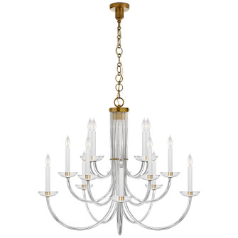 Wharton 15 Light Chandelier in Hand-Rubbed Antique Brass (268|ARN 5116HAB-CG) Wharton 15 Light Chandelier in Hand-Rubbed Antique Brass (268|ARN 5116HAB-CG)