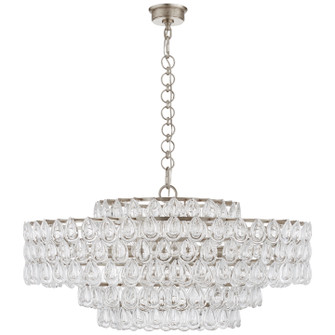 Liscia 12 Light Chandelier in Burnished Silver Leaf (268|ARN 5174BSL-CG)