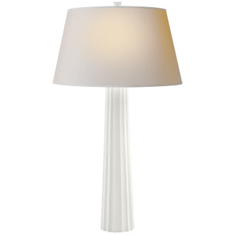 Fluted Spire One Light Table Lamp in Plaster White (268|CHA 8906WHT-NP)