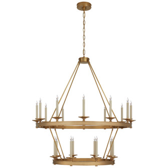 Launceton 20 Light Chandelier in Antique-Burnished Brass (268|CHC 1607AB)