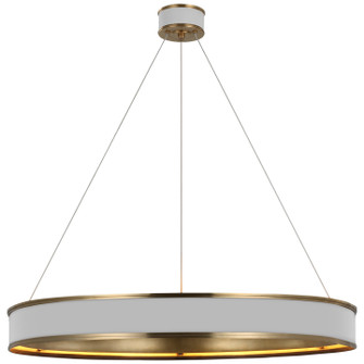 Connery LED Chandelier in Matte White and Antique-Burnished Brass (268|CHC 1616WHT/AB)