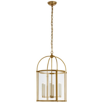 Riverside Round Six Light Lantern in Antique-Burnished Brass (268|CHC 3451AB-CG)