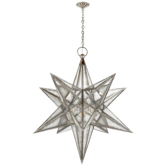Moravian Star Three Light Lantern in Burnished Silver Leaf (268|CHC 5213BSL-AM)