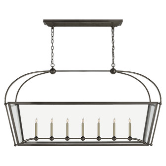 Riverside Seven Light Linear Pendant in Bronze (268|CHC 5438BZ-CG)