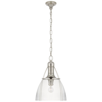 Prestwick One Light Pendant in Polished Nickel (268|CHC 5476PN-CG)