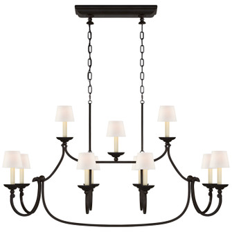 Flemish 11 Light Linear Pendant in Aged Iron (268|CHC 5495AI-L)