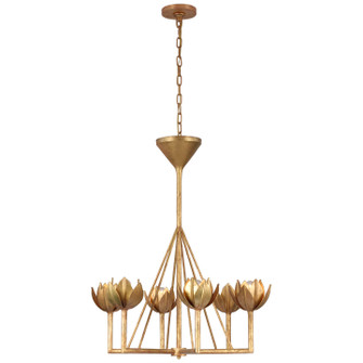 Alberto Six Light Chandelier in Antique Gold Leaf (268|JN 5003AGL)