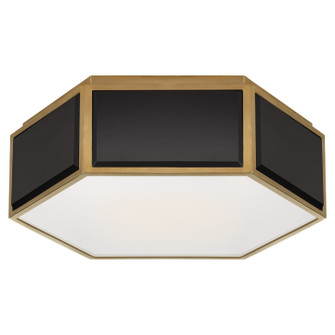 Bradford Two Light Flush Mount in Black and Soft Brass (268|KS 4120BLK/SB-FG)