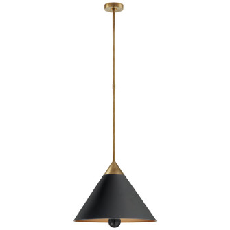 Cleo LED Pendant in Antique-Burnished Brass (268|KW 5509AB/BLK-FA)