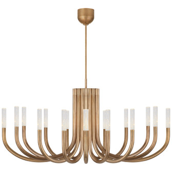 Rousseau LED Chandelier in Antique-Burnished Brass (268|KW 5585AB-SG)