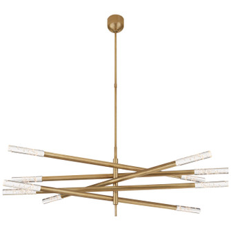 Rousseau LED Chandelier in Antique-Burnished Brass (268|KW 5587AB-SG)