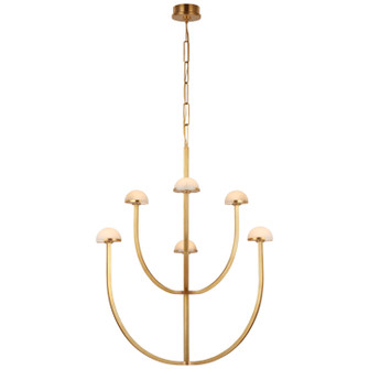 Pedra LED Chandelier in Antique-Burnished Brass (268|KW 5621AB-ALB)