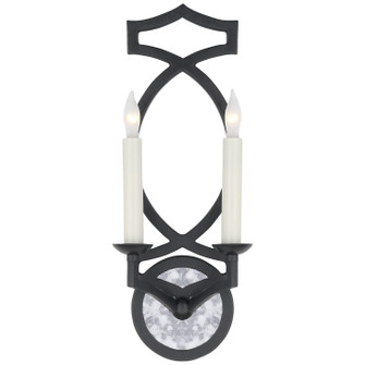 Brittany Two Light Wall Sconce in Aged Iron (268|NW 2311AI)