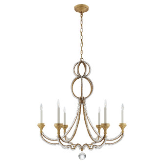 Milan Six Light Chandelier in Venetian Gold (268|NW 5031VG)