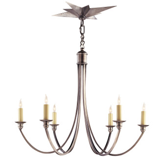 Venetian Six Light Chandelier in Antique Silver (268|SC 5001AS)