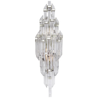 Adele Two Light Wall Sconce in Polished Nickel with Clear Acrylic (268|SK 2404PN-CA)