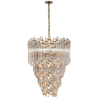 Adele 12 Light Chandelier in Hand-Rubbed Antique Brass with Clear Acrylic (268|SK 5423HAB-CA)