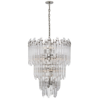 Adele 12 Light Chandelier in Polished Nickel with Clear Acrylic (268|SK 5423PN-CA)