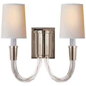 Vivian Two Light Wall Sconce in Polished Nickel (268|TOB 2033PN-NP)