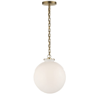 Katie Globe One Light Pendant in Hand-Rubbed Antique Brass (268|TOB 5226HAB/G4-WG)