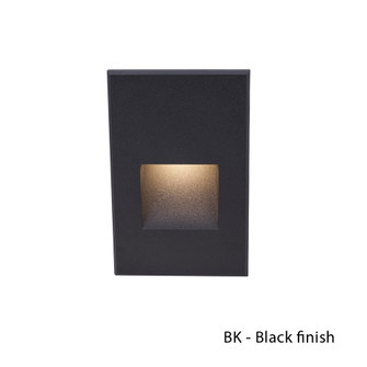 Led200 LED Step and Wall Light in Black on Aluminum (34|WL-LED200F-BL-BK)