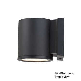 Tube LED Wall Light in Black (34|WS-W2605-BK)