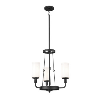 Vetivene Three Light Mini Chandelier in Textured Black (12|52450BKT)