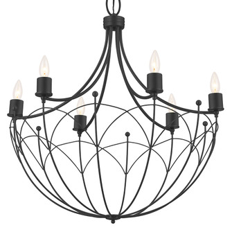 Topiary Six Light Chandelier in Textured Black (12|52462BKT)