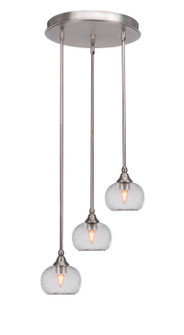 Empire Three Light Cluster Pendalier in Brushed Nickel (200|2143-BN-202)