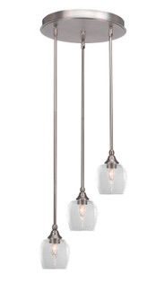 Empire Three Light Cluster Pendalier in Brushed Nickel (200|2143-BN-4810)