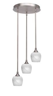 Empire Three Light Cluster Pendalier in Brushed Nickel (200|2143-BN-4811)