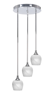 Empire Three Light Cluster Pendalier in Chrome (200|2143-CH-4811)